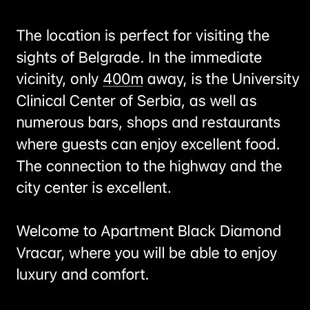 Black Diamond - Vracar, * Belgrade